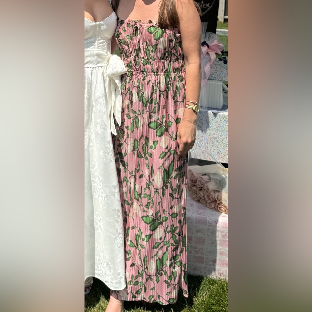 Green and pink Zara dress , worn twice